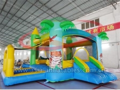 Backyard Inflatable Palm Tree Bouncer With Ball Pool