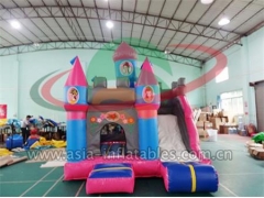 Inflatable Cartoon Mini Jumping Castle Combo Paracute Ride & Rocket Ride