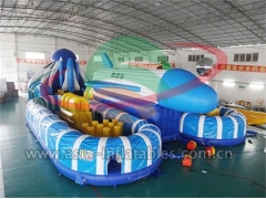 Inflatable Racing Game Outdoor Adult Inflatable Air Plane Playground Obstacle Course For Sale