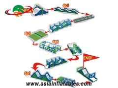 Exciting Fun Inflatable Assault Obstacle Courses For School Training