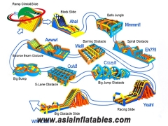 Cheap Inflatable 5k Obstacle Run Race for Big Event for Carnival, Party and Event