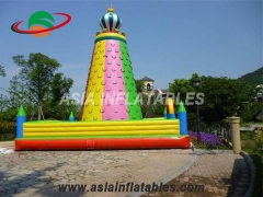 New Arrival Colorful Kids Games Climbing Wall Inflatable Rock Climbing Mountain For Sale