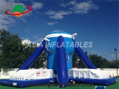 Children Party and Event Blue Climbing Wall Massive Inflatable Rock Free Climb For Sale