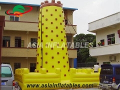 Great Fun Attractive Yellow Tall Inflatable Sports Games Inflatable Climbing Wall For Fun in Wholesale Price