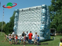 Fantastic High Safety Rock Inflatable Mountain Climbing Wall Sports Games For Sale