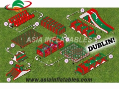 Hot Selling Party Inflatables Adults Insane Inflatable 5k obstacle course run for sport game in Factory Price